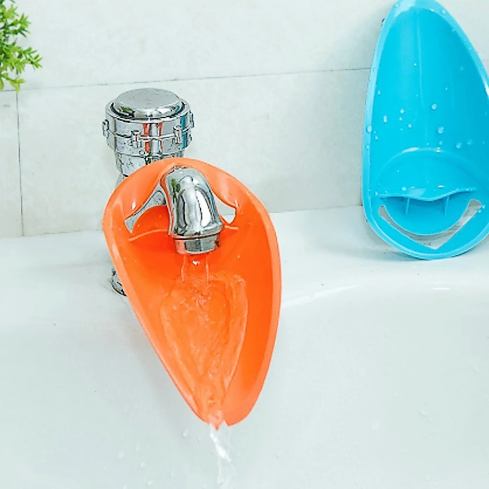 

1PC New Useful Brushing Children Chute Silicone Faucet Extender Sink Water Guide Help Hands Washing Handle Bathroom Accessories