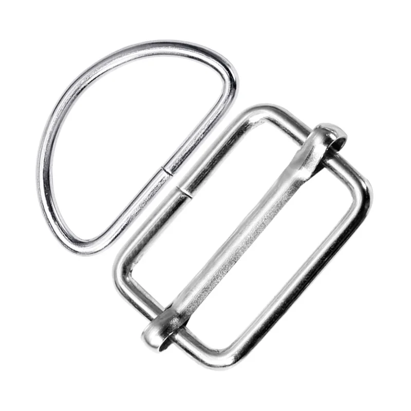 50PCS Metal Adjustable Square D Ring Buckles Sliver Color Needlework Luggage Sewing Handmade Bag Purse Manual Buttons | Дом и сад