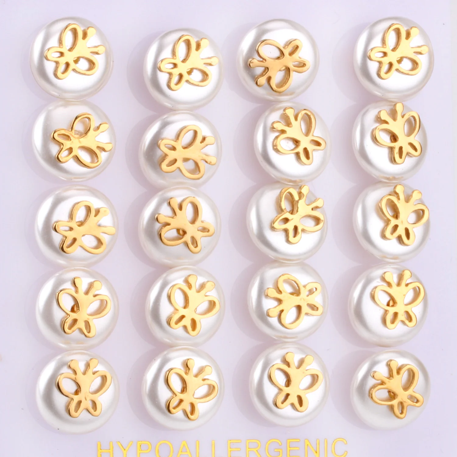 Luxukissids 10 пар/лот Детские золотые брендовые новые серьги бабочка с жемчугом для женщин серьги модные украшения