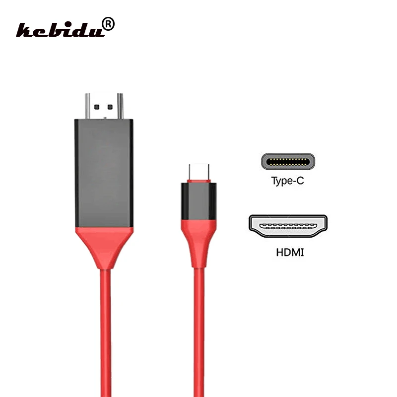 Кабель kebidu 4K HDMI кабель Type C 2 м USB 3 1 30 Гц|Кабели VGA| |