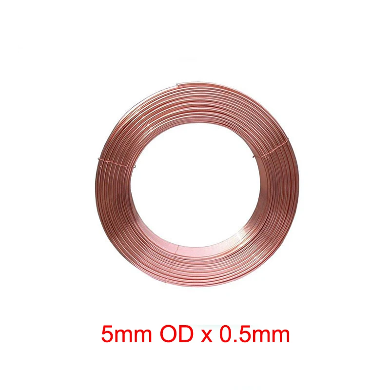 

5mm Outer Diameter x 0.5mm Thickness Soft copper tube metal hose air conditioner pipe
