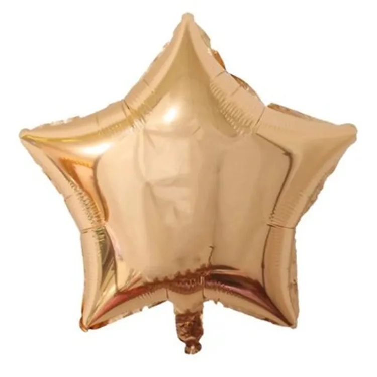 500 шт 18 дюймов пятиконечный шар из фольги в форме звезды Свадьба День рождения отель Globos вечерние украшения вечерние полиэфирные пленки воздушный шар - Цвет: champagne