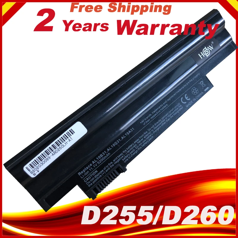 

AL10B31 AL10A31 AL10G31 Battery For Acer Aspire One 522 722 AOD255 AOD260 D257 D255E Netbook D260 D270 E100 GATEWAY LT23 LT2304C