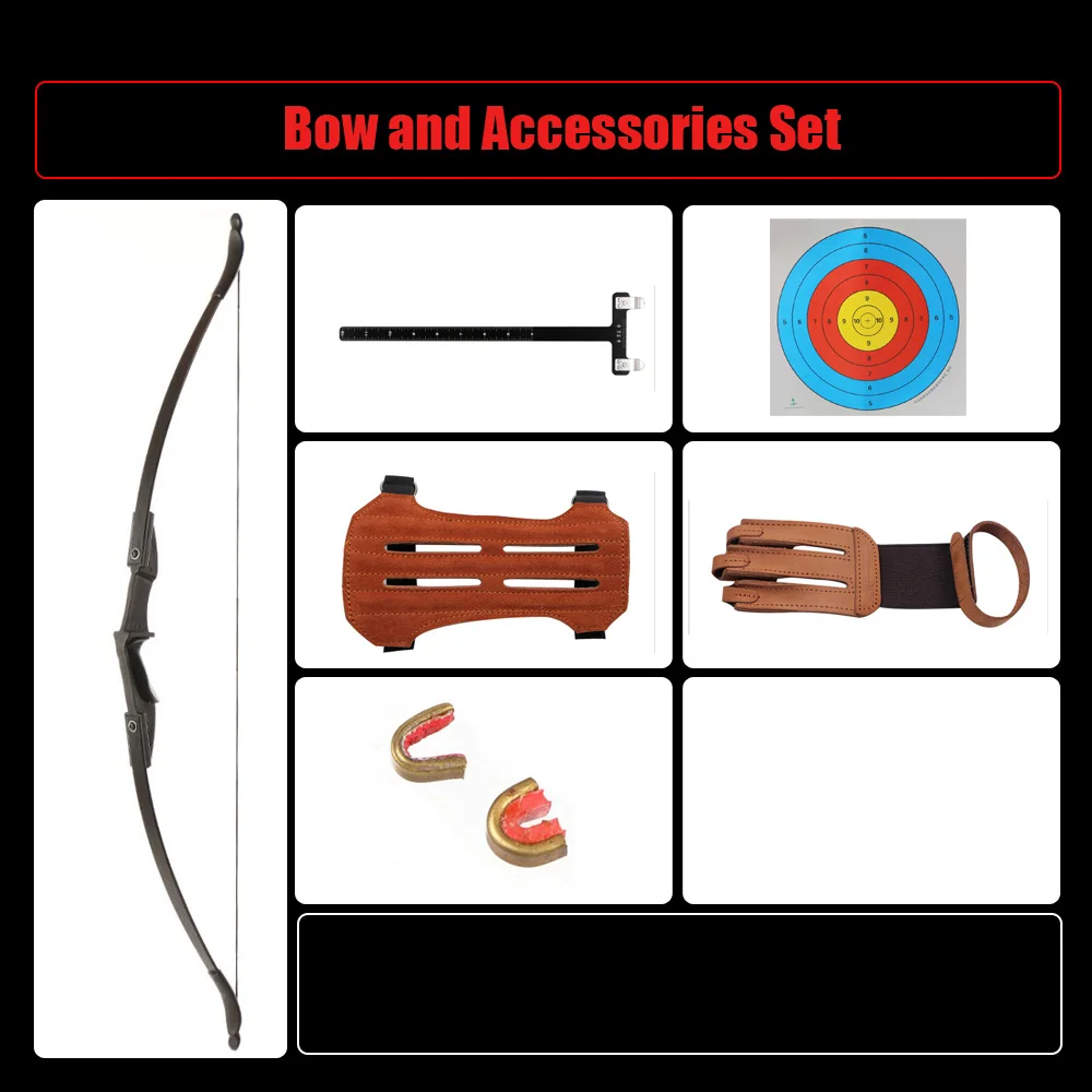 Tiro com Arco Longbow para cs Jogo de Guerra Arco da Mão Esquerda e Direita para Crianças Caça Reta Juventude 30 - 40lbs 8 Arco e flecha