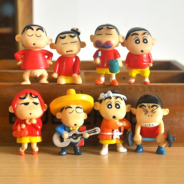 8 шт./лот 5 см Crayon Shin Chan экшн фигурки модели игрушки для детей аниме игрушки|action & toy