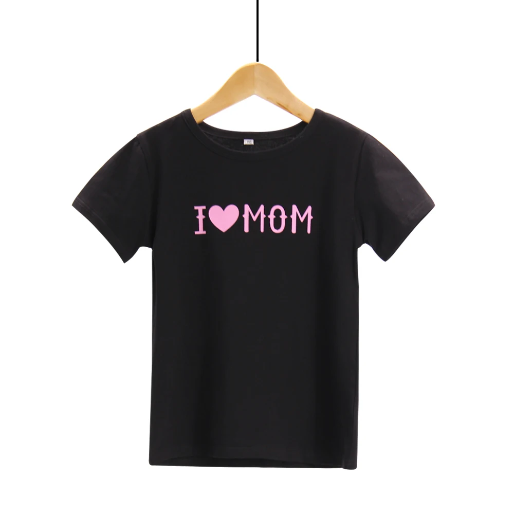 Babyinstar/Одинаковая одежда для мамы и дочки; летняя футболка с короткими рукавами и принтом сердца; Новинка года; Модная одежда для семьи - Цвет: Baby
