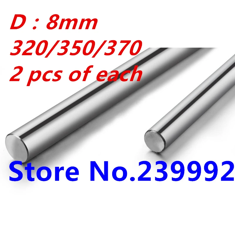 320mm/350mm/370mm Long Harden Chromed Plated for 3D Printer Parts CNC Parts Ochoos 8mm Linear Shaft Linear Rod Set 320mm/350mm/370mm Long Harden Chromed Plated for 3D Printer Parts CNC Parts Ochoos 8mm Linear Shaft Linear Rod Set