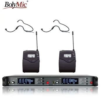 

Bolymic UHF Dual channels Wireless Headset Microphone microfono condensador