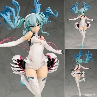 

New Vocaloid Hatsune Miku Racing miku 2014 Ver. 1/8 Scale Painted Figure Collectible Model Toy 22cm