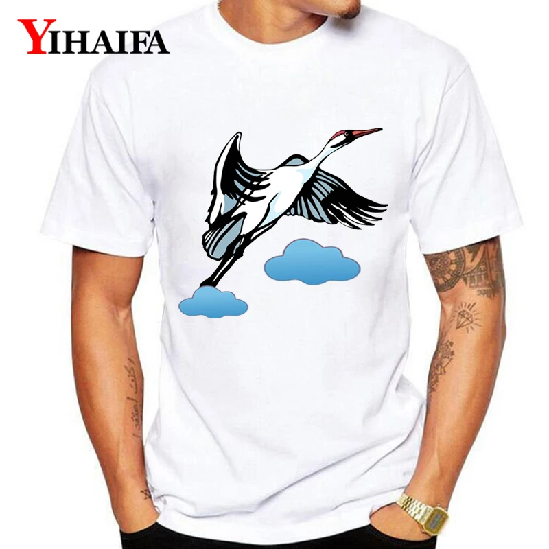 

T-Shirt Men Women Harajuku Bird 3D Print Animal Graphic Tees Unisex Casual White Tee Shirts O-Neck Couple Tops