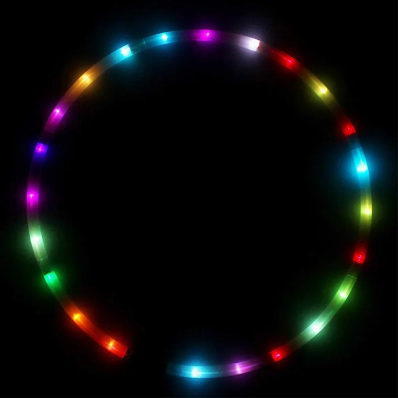 

Multicolor Hoop Loose Weight Bodybuilding Fitness Hoops Toy Adults Kids LED Glow Sport Hoop Multiple Light Up Sports Hoops