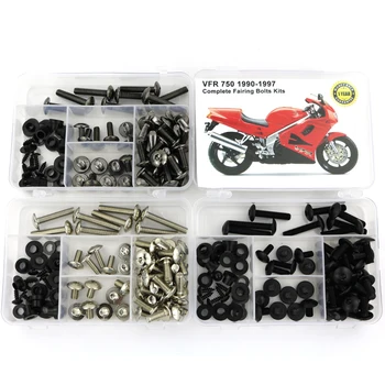 For Honda VFR 750 1990-1997 Motorcycle Full Fairing Bolts Kit Steel Complete Bodywork Screws Fairing Clips Nuts