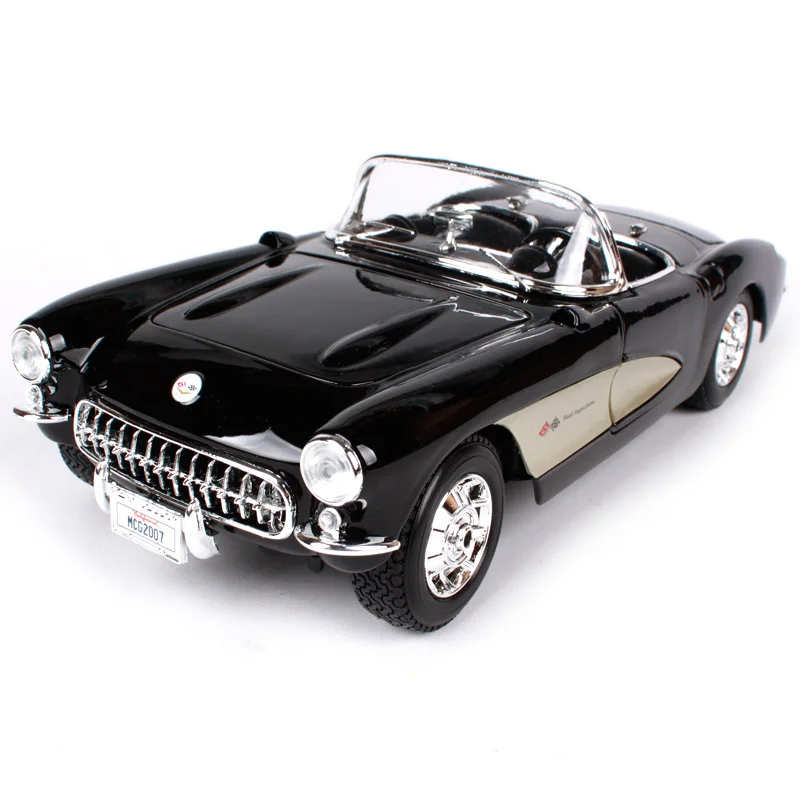 Maisto 1:18 1957 chevrolet corvette black gold brown car ...