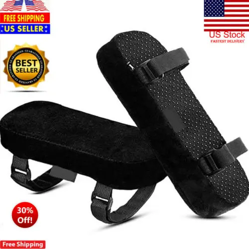 

US 1Pair Chair Memory Foam Armrest Cushion Pads Elbow Pillow Arm Rest Cover Soft
