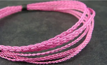 

Heart of Ocean Silver plated wire Headphone cable/DIY braided wire cable /8 share weaved wire 1.2meter