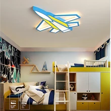 Самолет современная светодиодная люстра для спальни детская комната Мальчик комната 90-260 В Потолочная люстра светильники