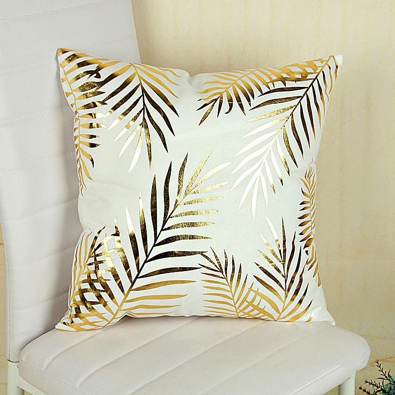 Love style Softer fabric Gold stamp pillow cover bedding pillowcase 45cm*45cm Home Decor decorative gold stamping Pillow cover