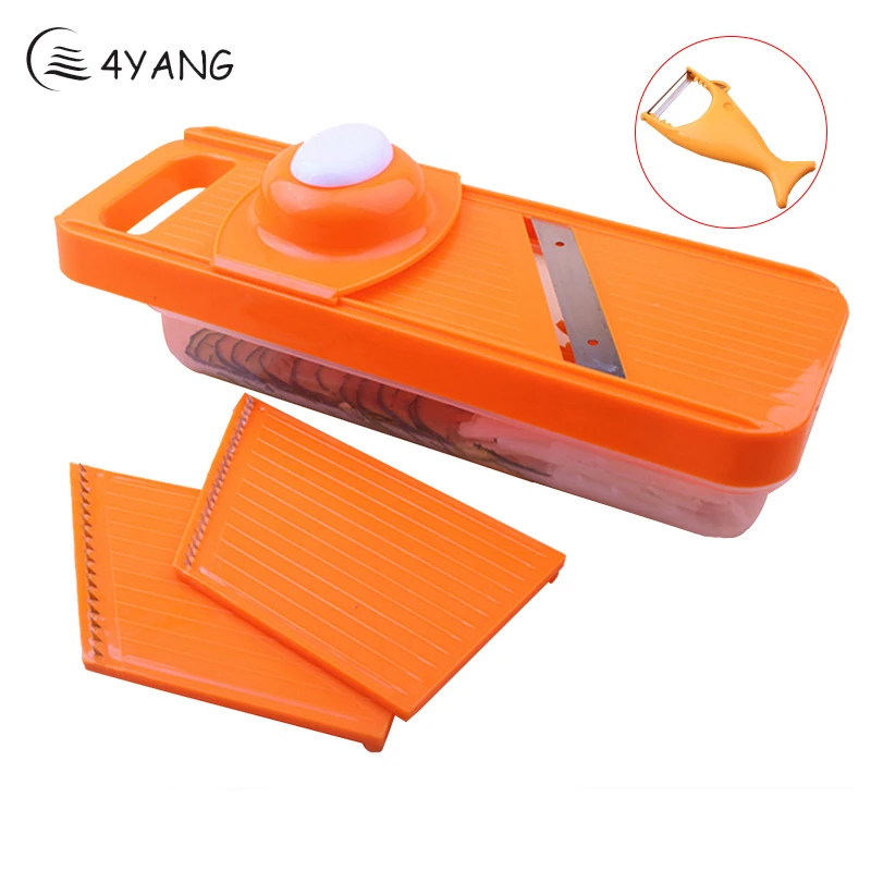 

4YANG Manual Mandoline Slicer Vegetable Chopper Cutter Processor Multifunctional Hand Shredder Potato Onion Slicer Kitchen Tools