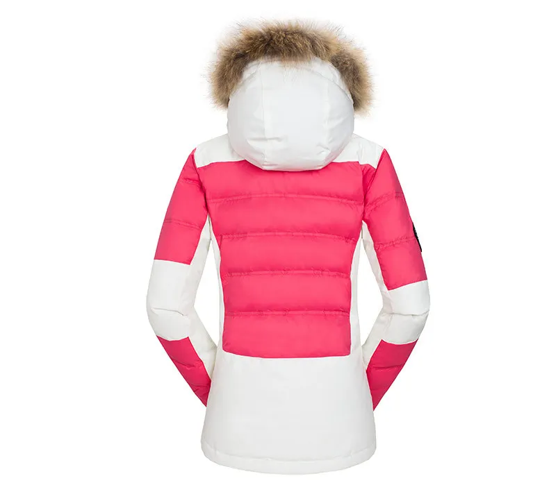 Вектор лыжный куртки для мужчин женщин теплые зимние куртки термальность куртка для сноуборда пальто с капюшоном Лыжная одежда Мех животных HXF70004