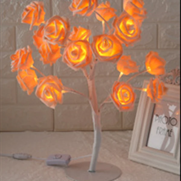 Настольная лампа в форме розы, декоративный светильник для гостиной, спальни, HYD88 - Цвет абажура: 5