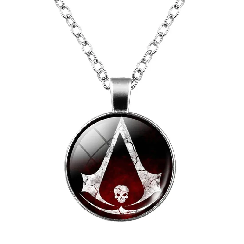 Мода Assassins ожерелье creed стакан драгоценных камней ожерелье с кулоном аниме связанные благородные Простые Ювелирные изделия милые подарки