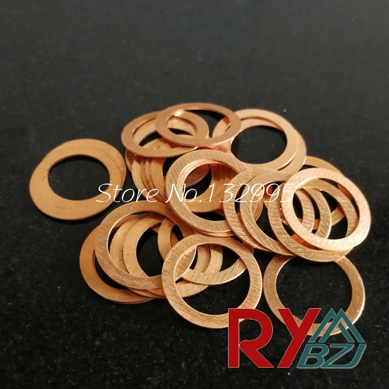 Медная шайба M19 50 шт./лот медная плоская уплотнительная шайба|flat washer|copper washercopper flat