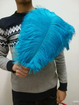 

50 pc quality light blue ostrich feathers, 14-16 inches / 35-40 cm, DIY wedding decorations