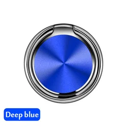 Universal Magnetic Metal Finger Ring Mobile Phone Stand and Car Mount (Blue-metal circle)