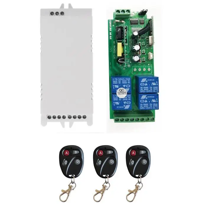 433 92 MHZ 85v ~ 250V 110V 220V 240V 4CH RF беспроводной пульт дистанционного управления реле двери