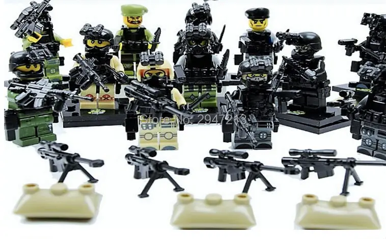 hot 12 PZ font b LegoINGlys b font mini Military figures Army field forces Specia Force