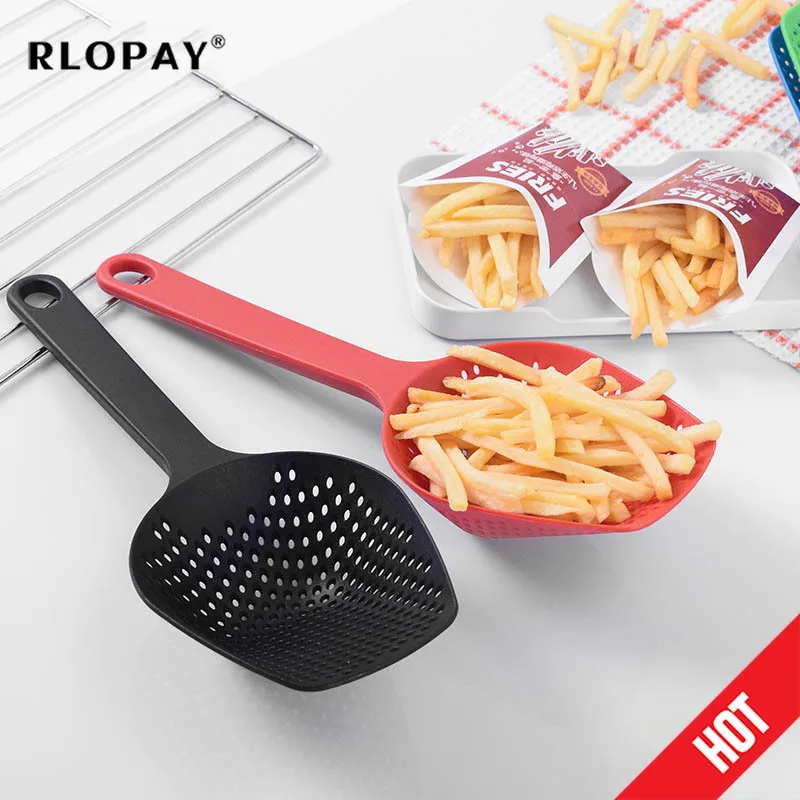 

1PCS Kitchen Scoop Colander Home Spoon Strainers Noodles Vegetable French Fries Forks Cooking Shovels Pasta Filter Kitchen Tools