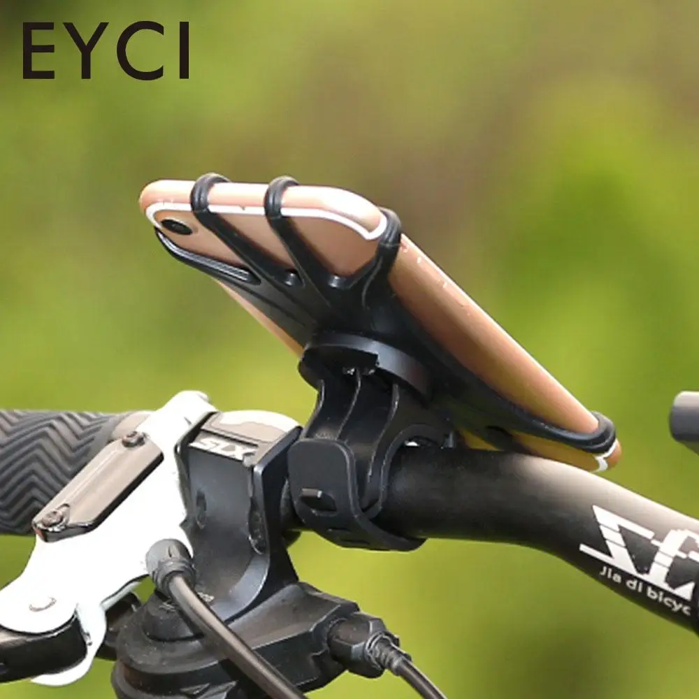 Excellent Silicone Black Bicycle Handbar Clip Cycling Tools Navigation Bracket Outdoor Bicycle Phone Holder Portable 12