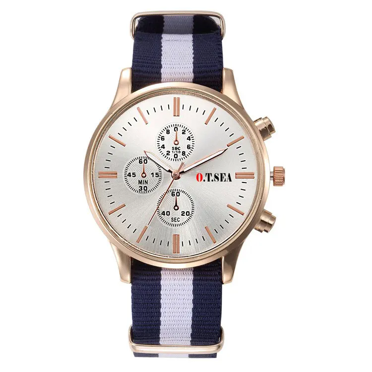 Лидер продаж о. Т. моря бренда часы с нейлоновым ремешком Для женщин Для мужчин военные платье Кварцевые наручные часы Relogio Masculino 9884