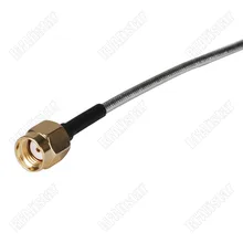 RP-SMA Plugue Macho Direto para Extremidade Exposta RG402 Semi-Flexível 0.141