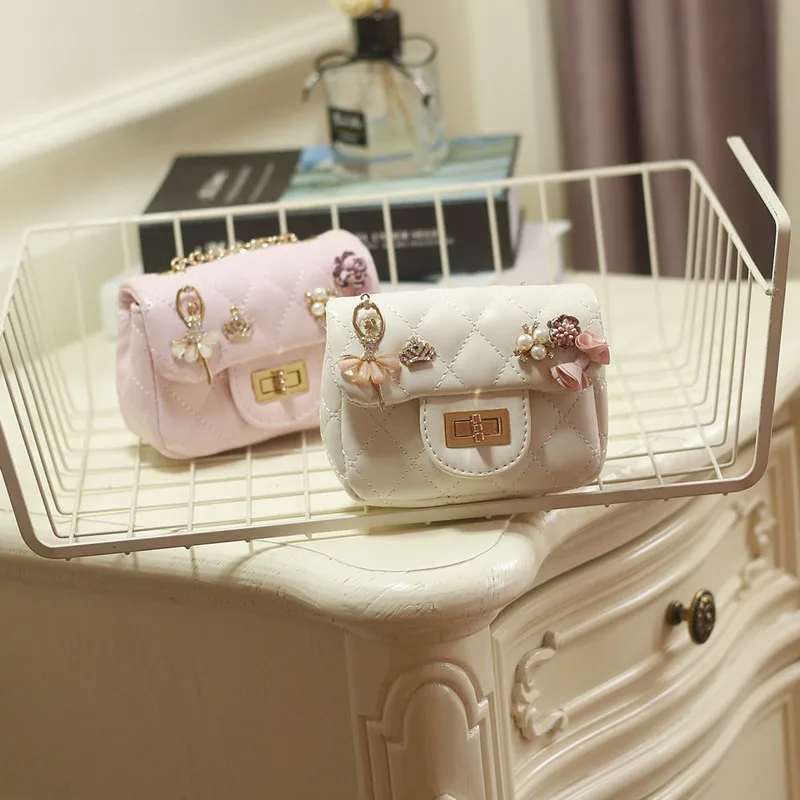 

2019 Cute Kids Mini Purse Handbag Fashion Girls Princess Pearl Messenger Bag Baby Crossbody Shoulder Bags Party Handbags