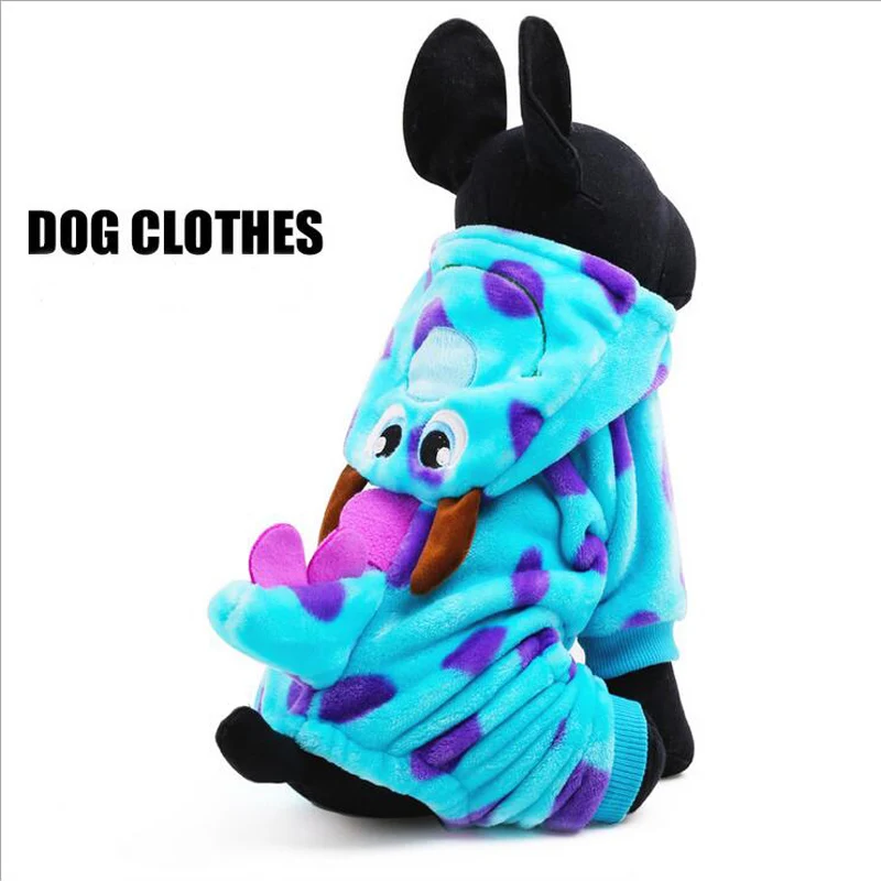 2016 Novelty Warm Fleece Pet Dog Clothes Cartoon Bubble Dargon Dog Coat Hoodie 1 Color Size XXS-L Dog Costume For Chihuahua (2)