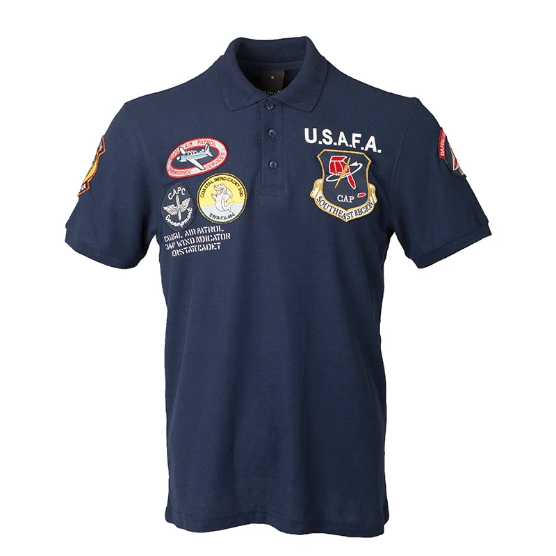 2023vintageUSAFAtopgunpoloshirtmenclothesbrandssummershort
