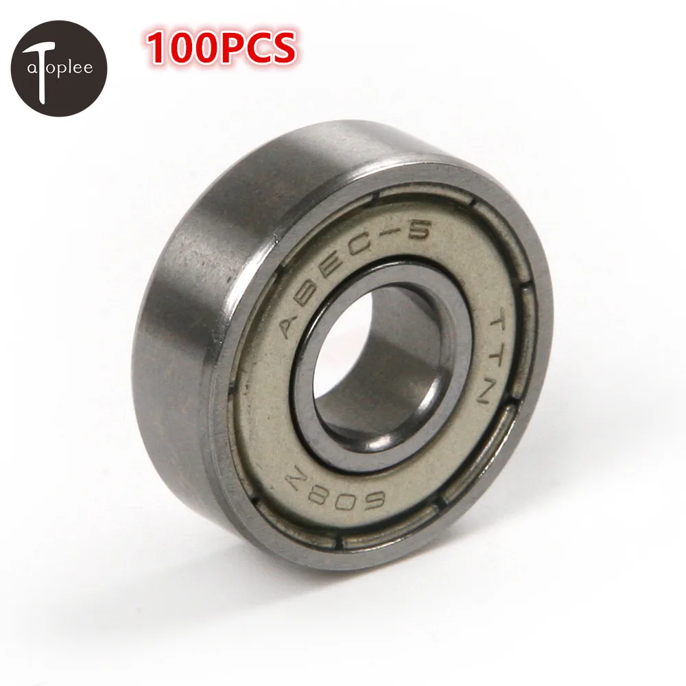 wholesale 100pcs 608 ZZ Deep Groove Bearings 8x22x7mm High Carbon Steel