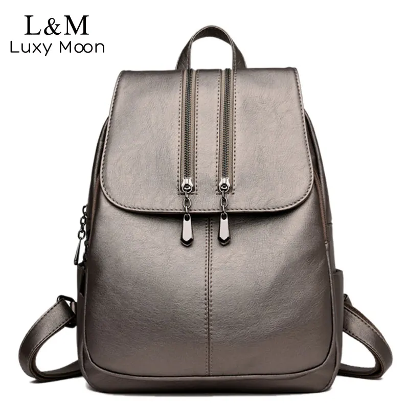 Buy 2019 Casual Double Zipper Backpack Female Large