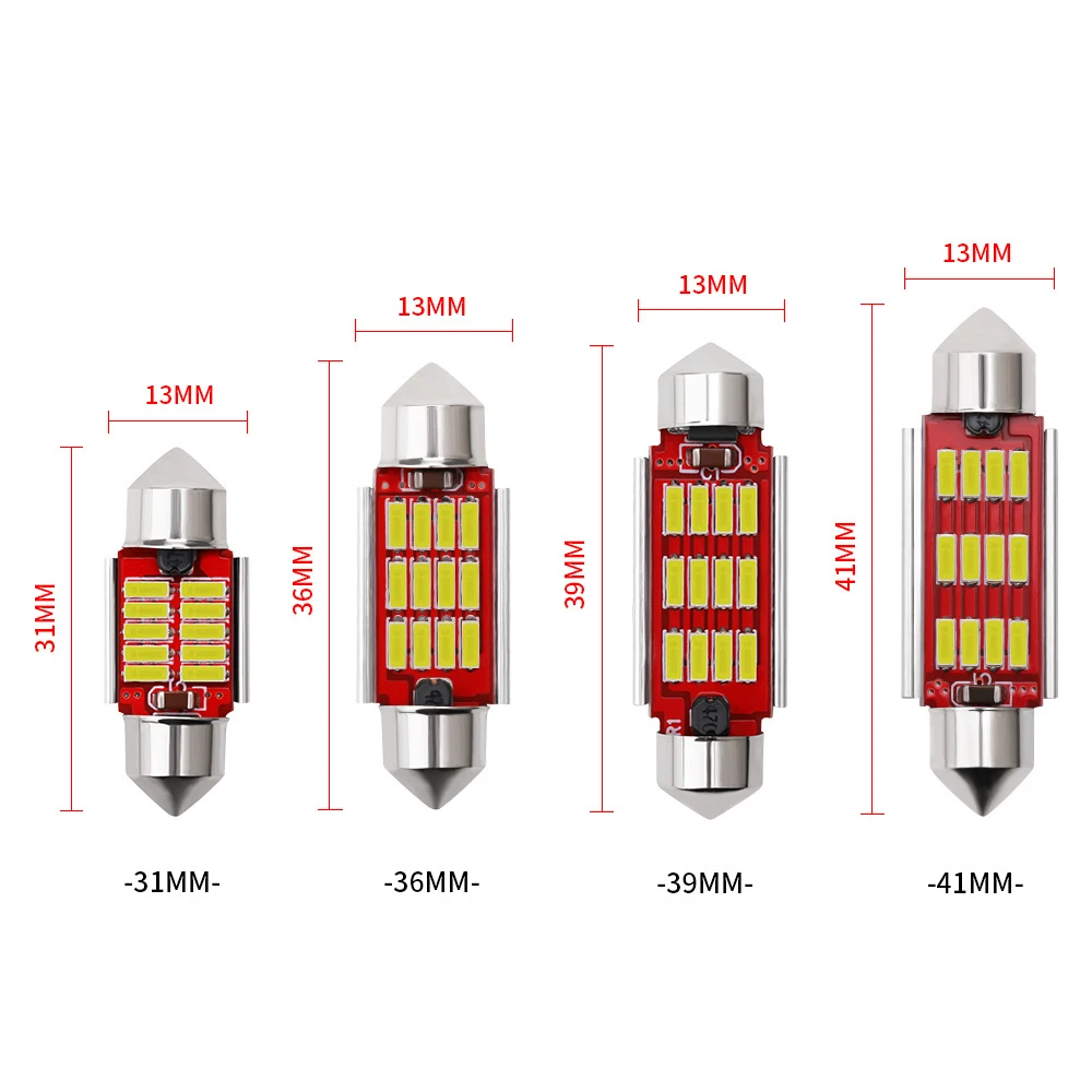 BraveWay 1 шт. 31 мм 36 мм 39 мм 41 мм светодиодный светильник C5W C10W супер яркий 4014 SMD Canbus без ошибок авто Интерьер Doom лампа для стайлинга автомобилей