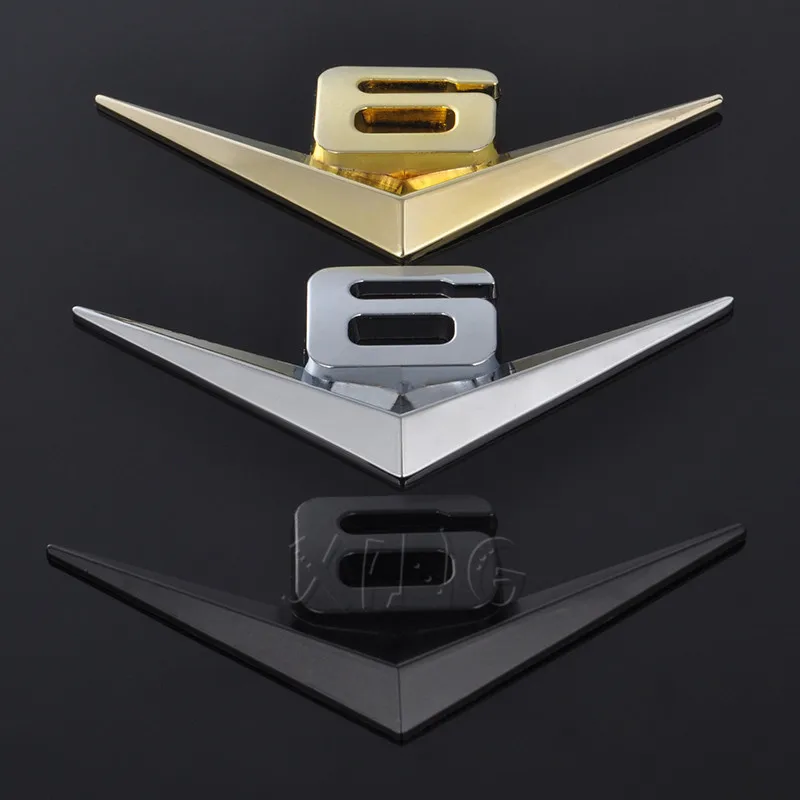 

3D Car Sticker Auto Badge Decal For BMW Mercedes Audi VW Ford Focus Nissan Toyota Chevrolet V6 Engine Emblem Styling Accessories