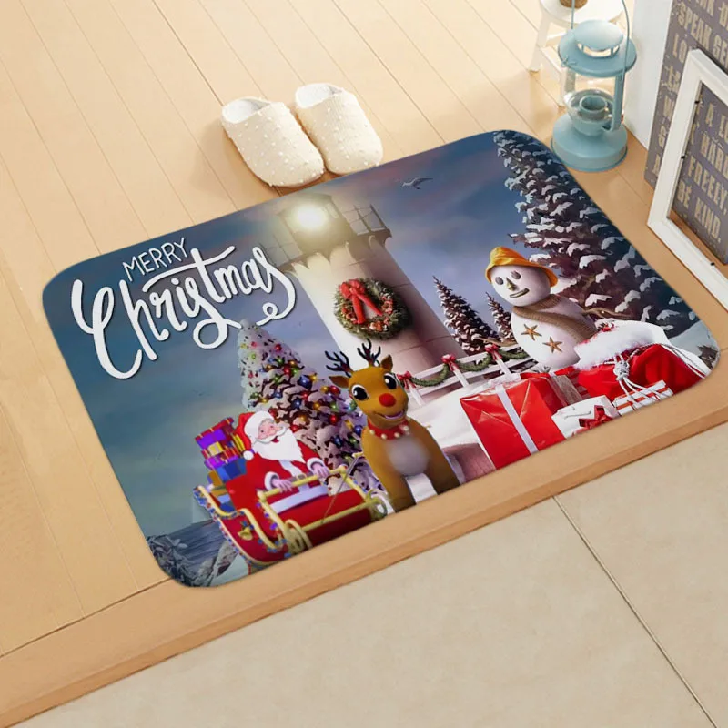 Merry Christmas Decoration Doormat Santa Claus Christmas Decoration for Home Happy New Year Xmas Navidad Decor