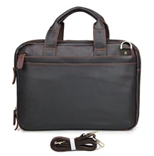 Cow Leather New Men’s Dark Brown Laptop Bag Handbag Briefcase