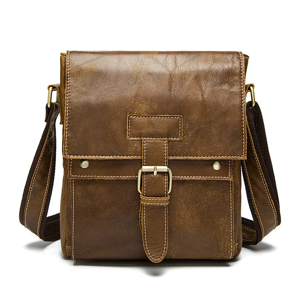 

Vintage Genuine Leather Men Shoulder Bag Male Crossbody Bags Men's Messenger Bag Caual Business Cowhide Bags