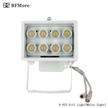 BFMore белый источник света с заполняющим светом 8 шт. светодиоды 20-возможностью погружения на глубину до 30 м расстояние DC12V для CCTV камеры видеонаблюдения оснастки дороги парковка RFID считыватель фонарик