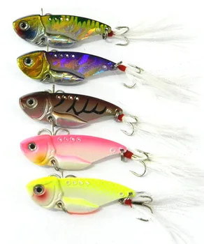 

500pc Blade Lure metal fishing lures Fresh/Shallow Feathers Walleye Crappie swinger fly fishing hooks fishing lure Tackle VIB018