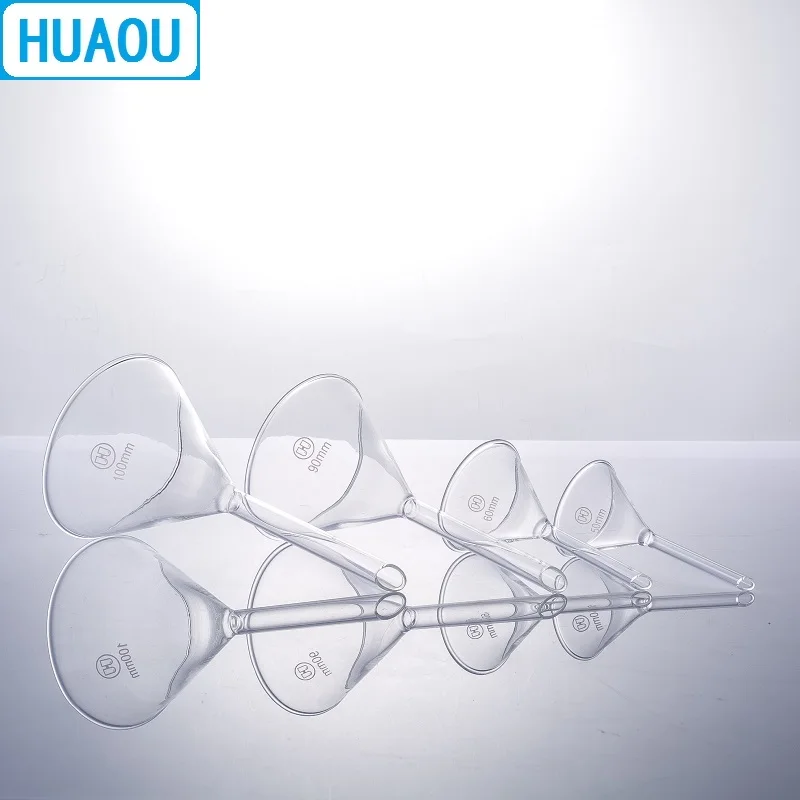 Воронка HUAOU 60 мм с коротким стержнем угол градусов боросиликат 3 стекло