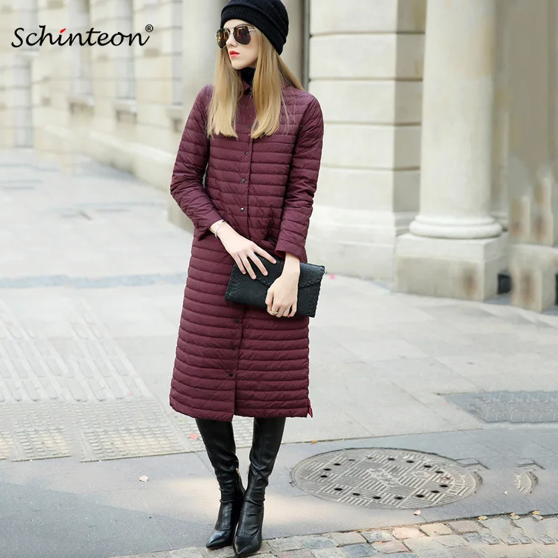 

2018 Ultra Light Down Jacket Women Long Coat Warm Outwear Warm Top Quality Slim Fashion
