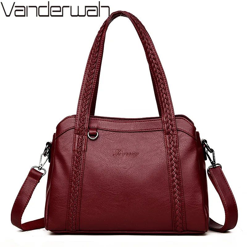 0 : Buy 2019 Classic Women Messenger Bags High Quality Leather Luxury Handbags ...