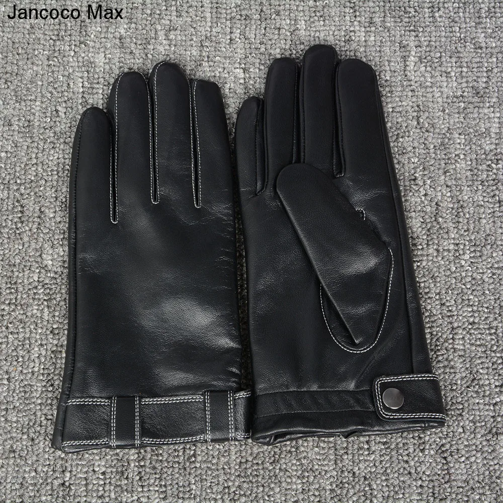 Jancoco Max мужские перчатки из натуральной кожи с сенсорным экраном зимние перчатки из натуральной овчины для активного отдыха, спортивная теплая мягкие митенки S2059